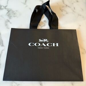 Coach Black Tote shopping Bag- paper